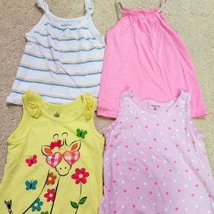 4-pack Toddler Tank Tops, Size 3T (Oshkosh B'gosh, Carter's, Kids Headquarters)